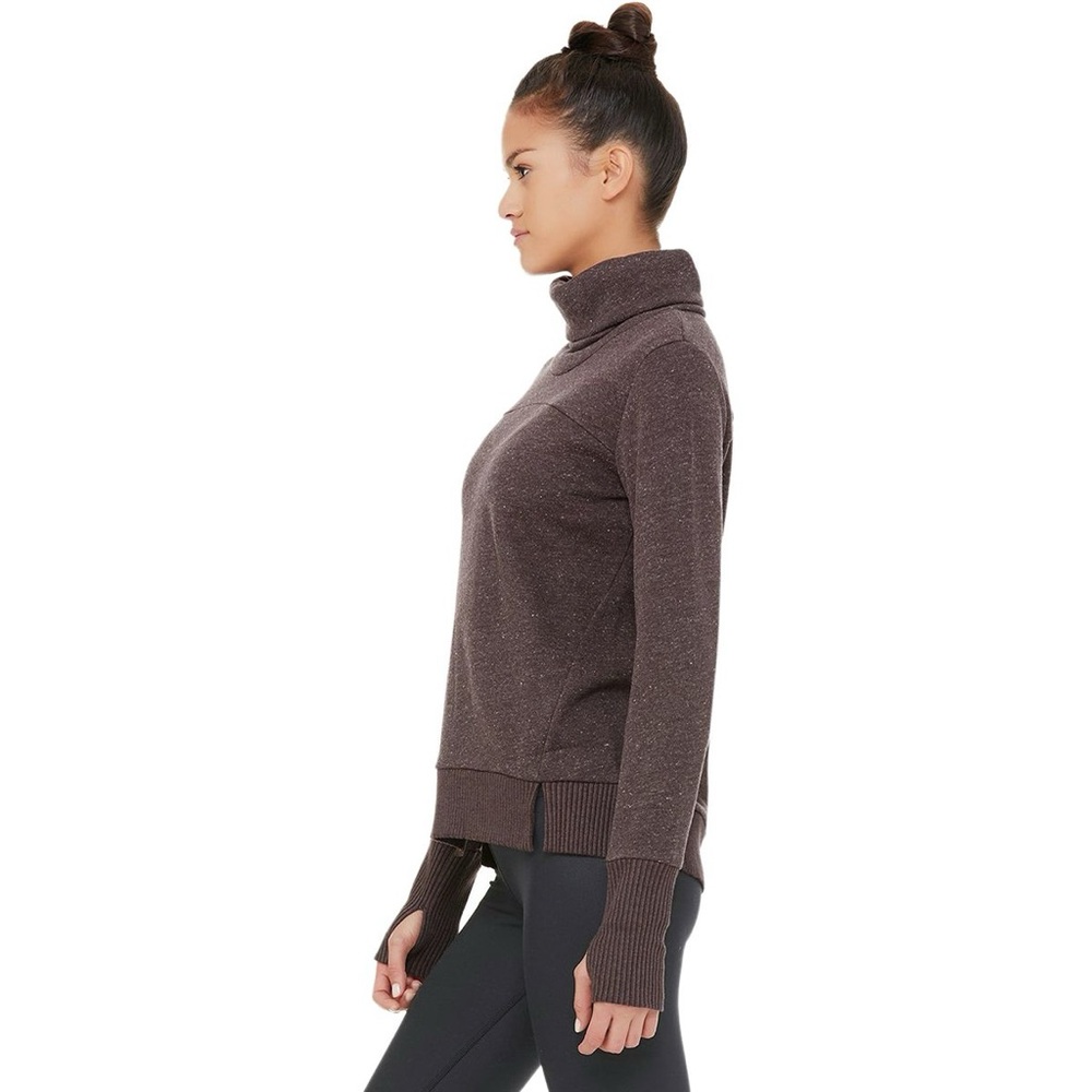 Alo Yoga Haze cowl Neck Heathered sweatshirt in Burgundy